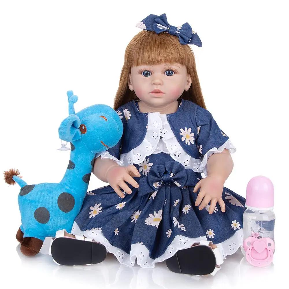 KEIUMI 57CM Atdzimis Bērnu Lelle Pilnībā Silikona Realista Skaisto Princesi Toddler Bebe Lelle Atdzimis Rotaļlieta Bērniem Dzimšanas dienas Dāvana