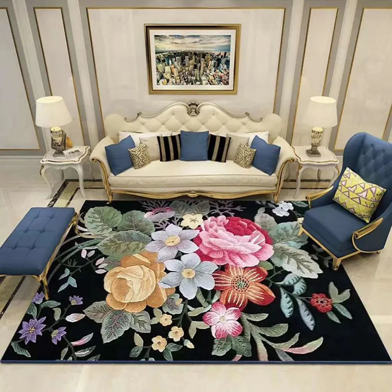 Ziedu paklājos Mājas viesistabā Paklājs, lai Dzīvojamā Istabā, Guļamistabā Paklāju, Grīdsegu, lai Bērnu Istabas Lielu Paklāju Dzīvojamās Istabas Paklāji