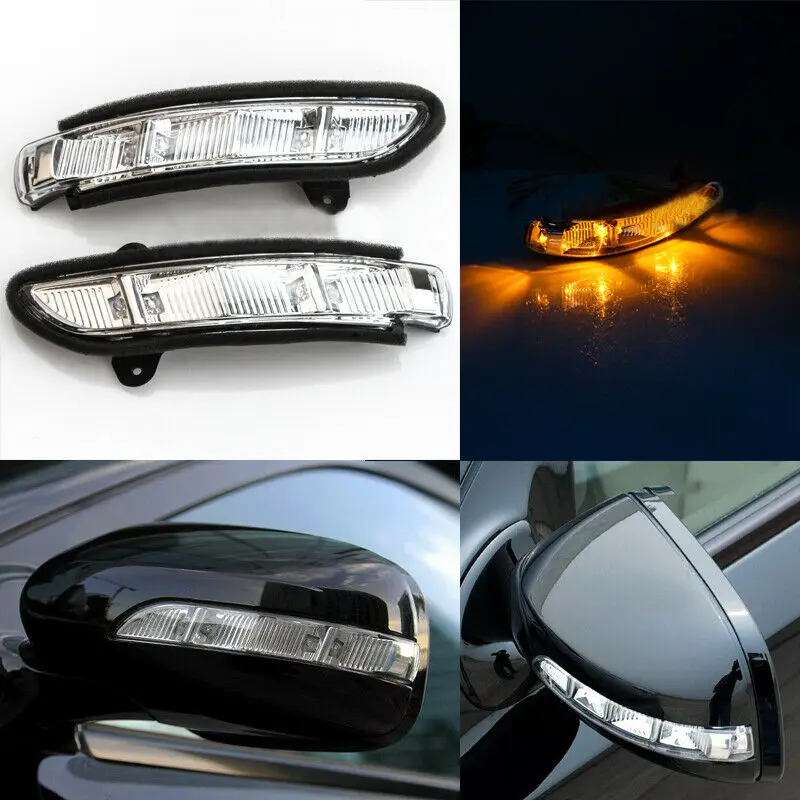 Auto sānskata Spoguļi LED Pagrieziena Signāla Gaismu Lampas Indikators, Mercedes-Benz W211 W221 W216 W219 2007-2011 Atpakaļskata Indikators
