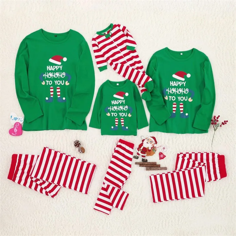 Ģimenes Ziemassvētku Matching Pidžamā, Drēbes, uzstādīt Svītrainām Pieaugušām Sievietēm, Bērniem, Baby Sleepwear Naktsveļu Pidžamu Kombinezonus Jaundzimušie