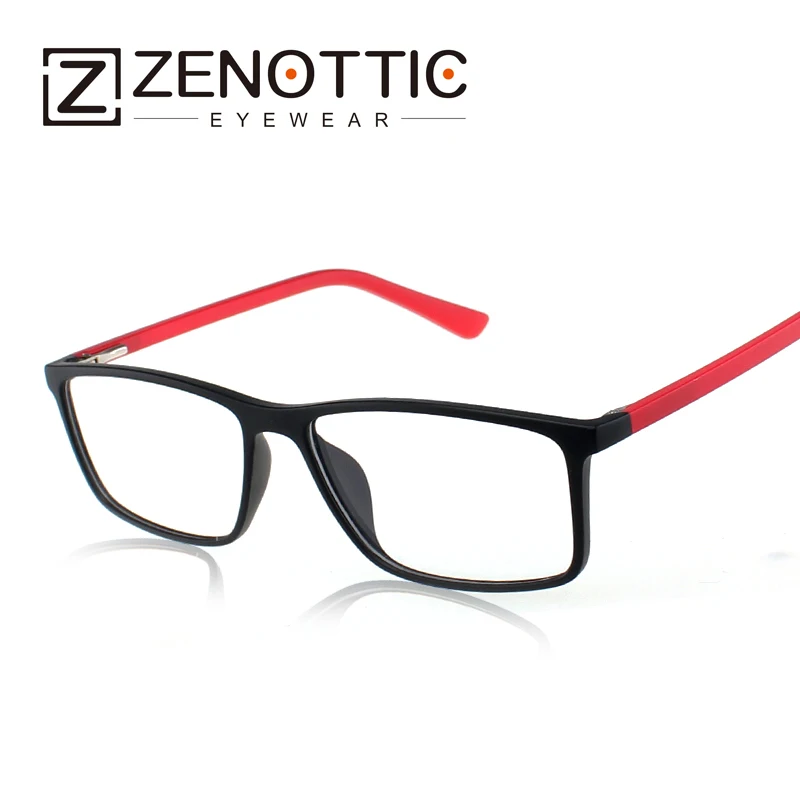 ZENOTTIC Modes Dizaina Brilles Rāmis Unisex TR90 Atmiņas Plastmasas Briļļu Taisnstūra formas Optisko Tuvredzība Recepšu Brilles