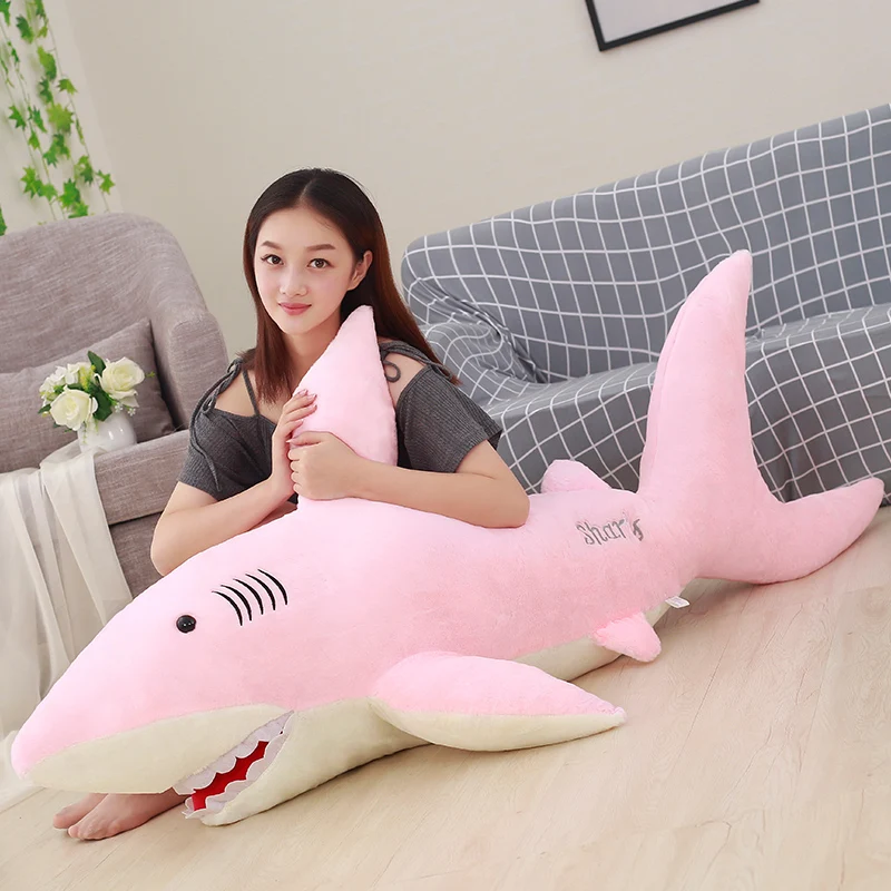 50cm-130cm Milzu Haizivis Plīša Rotaļlietas, mīkstās Simulācijas Zivju Lelle Spilveni Spilvena Bērniem, Rotaļlietas, Bērnu Dzimšanas dienas Dāvanas