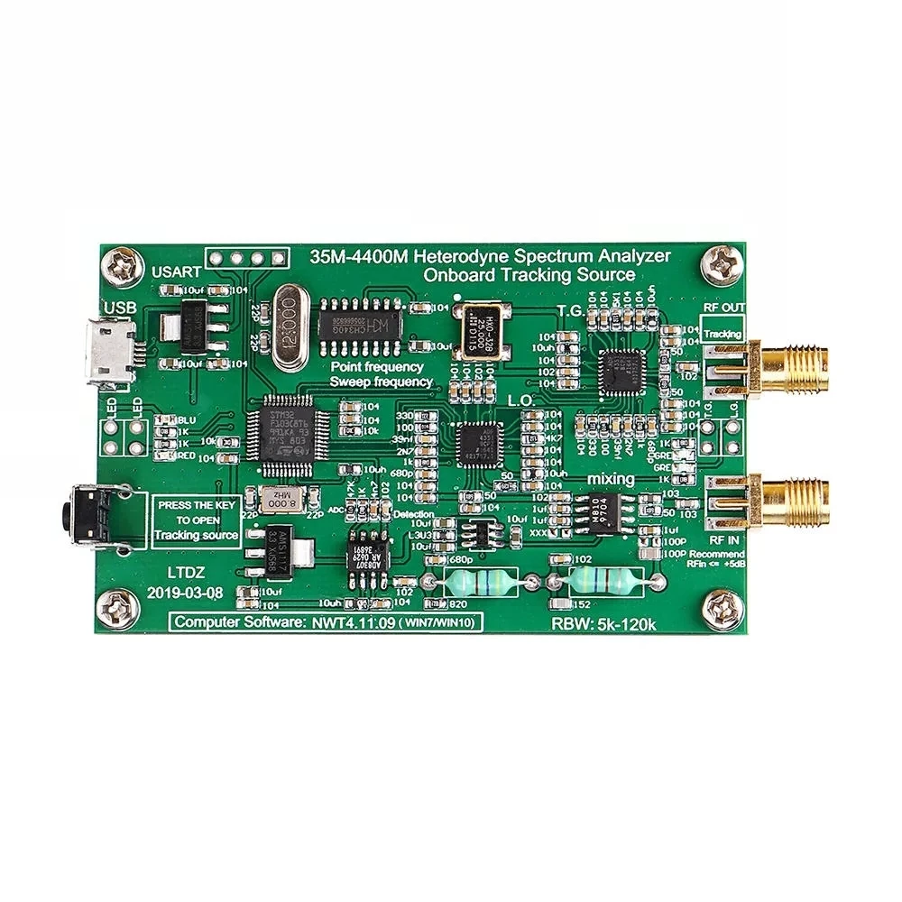 Spektra Analizators USB LTDZ 35-4400M Spektra Signāla Avota ar Izsekošanas Avota Modulis Valdes RF Frekvences Domēna Analīzes Rīks