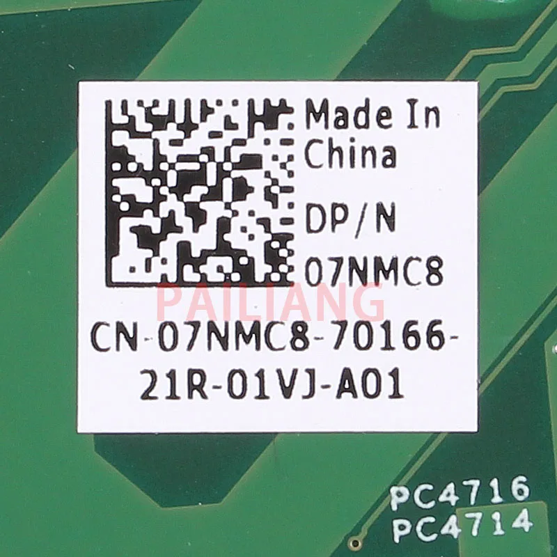Klēpjdators mātesplatē DELL Inspirion 14R N4050 HD 6470M PC Mainboard HM65 07NMC8 01X1HJ 48.4IU15.01M 10315-1M pilna tesed DDR3