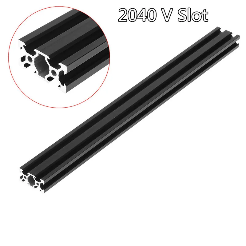 100-1000mm Black 2040 V-Slots Alumīnija Profilu Ekstrūzijas Rāmis CNC Lāzera Gravēšanas Mašīnas Rīku Kokapstrādes DIY