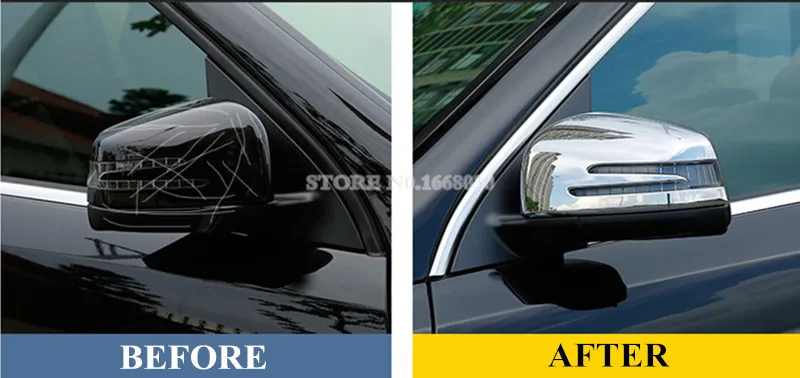 ABS Sānu Atpakaļskata Spoguļa Apdare Segumu 2gab Benz ML W166 2012-GL X166 2013. -.gadam, Car accesories interjera Apdare Automašīnas