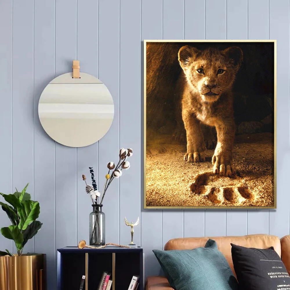 AZQSD Dimanta Krāsošana 5d Lauva Dimanta Izšuvumi Dzīvnieku Attēlu Rhinestones Mājas Dekoru Cross Stitch Rokdarbi Dāvanu