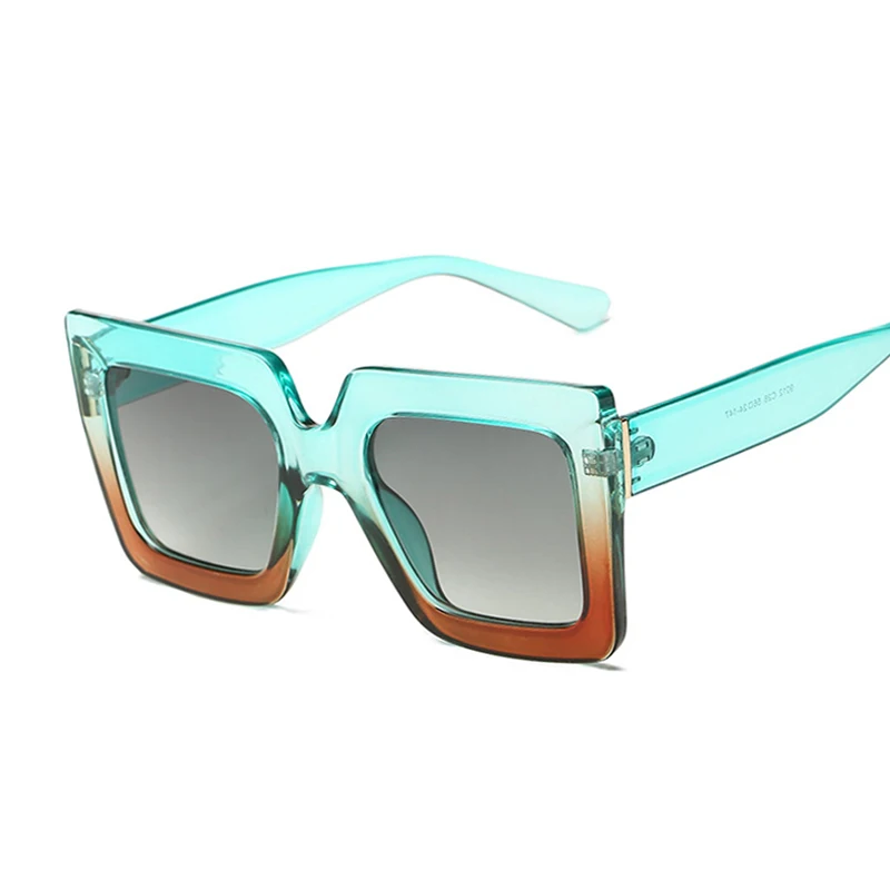 Vintage Lielizmēra Kvadrātveida Saulesbrilles Sieviešu Zīmola Dizainere Luksusa Retro Melnu Rāmi Sieviešu, Saules Brilles UV400 Toņos