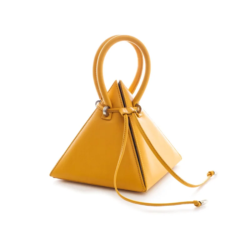 Modes trīsstūra formas sievietēm dizainers rokassomas, plecu somas luksusa pu ādas crossbody soma dāma drawsting mazās somiņas totes