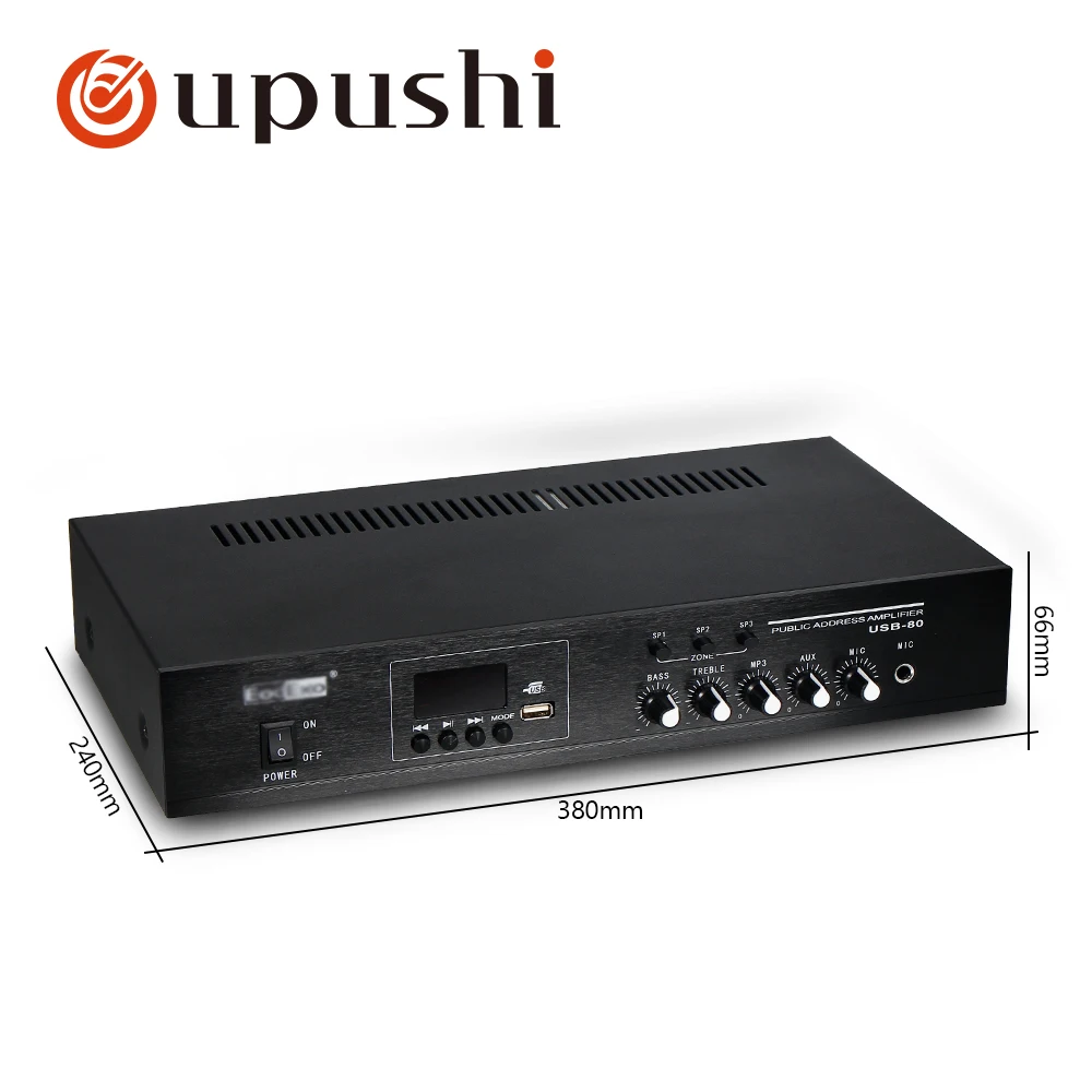 Oupushi PA Bluetooth 3 joslu Pastiprinātāji 80W Mājas Lietošanai Mini Mikseris USB Bluetooths Pastiprinātājs Ar Griestu Skaļrunis, Sienas Skaļrunis