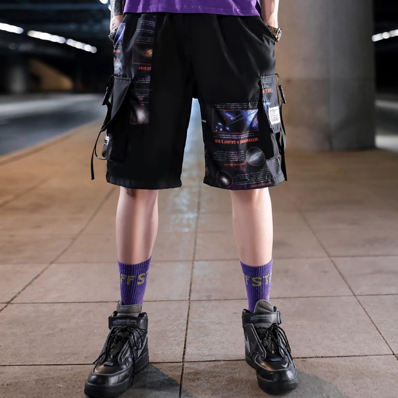 Streetwear Vīriešu Bikses Ceļa Garums Ir 2021. Vasaras Jaunā Modes Iespiesti Hiphop Vīriešu Īsās Bikses Vīriešu Pludmales Bikses Vaļīgas, Atpūtas