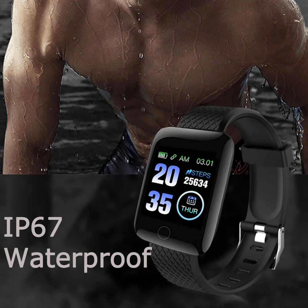 Noliktavā D13 Smart Pulksteņi 116 Plus Sirdsdarbība Skatīties Smart Aproce Sporta Pulksteņi Smart Joslā Ūdensizturīgs Smartwatch Android A2