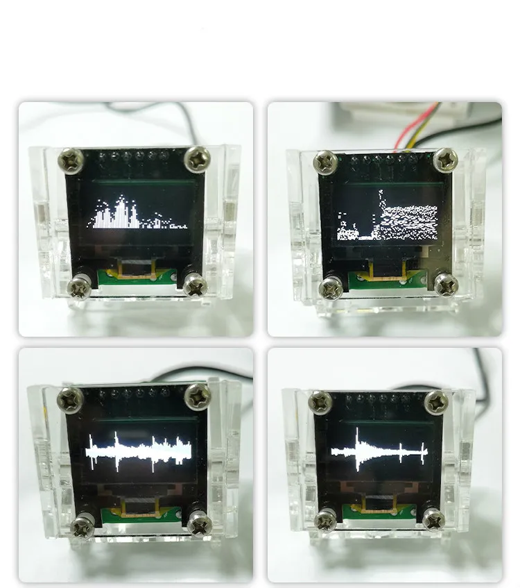 OLED Stereo Kontroles Mūzikas Spektra Reklāmas BLOKS Metru 0.96 collu Ekrāns, 8 režīmu Modulis Rokas Miniatūras Ultra-plānām Ar Lietu Jaunas