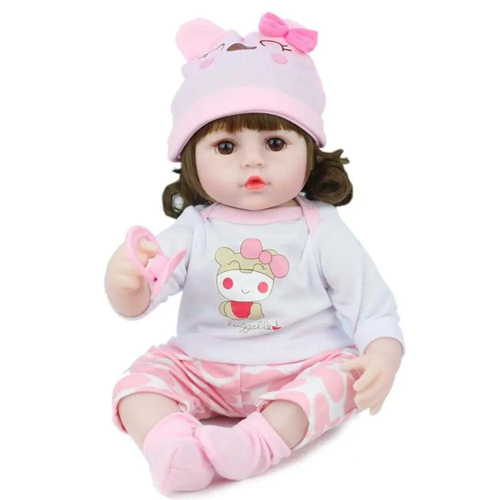 42cm Atdzimis Bērnu Lelle Burvīgs Mīksts Vinly Silikona Spilgti Bērnu Simulācijas Bebe Lelle, Rotaļlietas Meitenēm