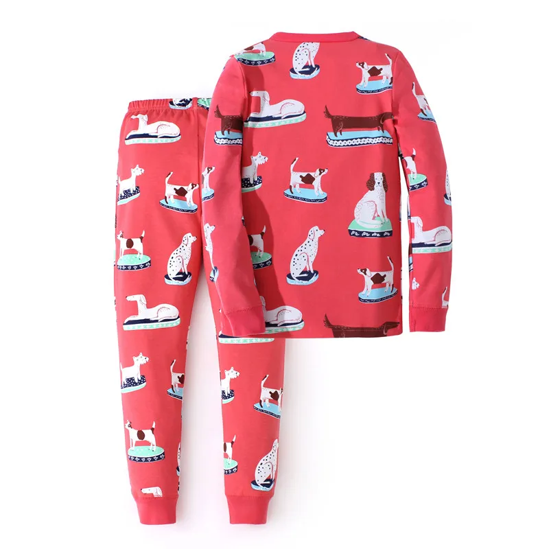 3-8T Bērnu Apģērbu Komplekti, Rudens Ziemas Meiteņu Kokvilnas Apģērbs, Dzīvnieku Iespiestas Jaunas (Top + Elsas Suņi Uzvalks Outwear Bērniem, Populārs Komplekts