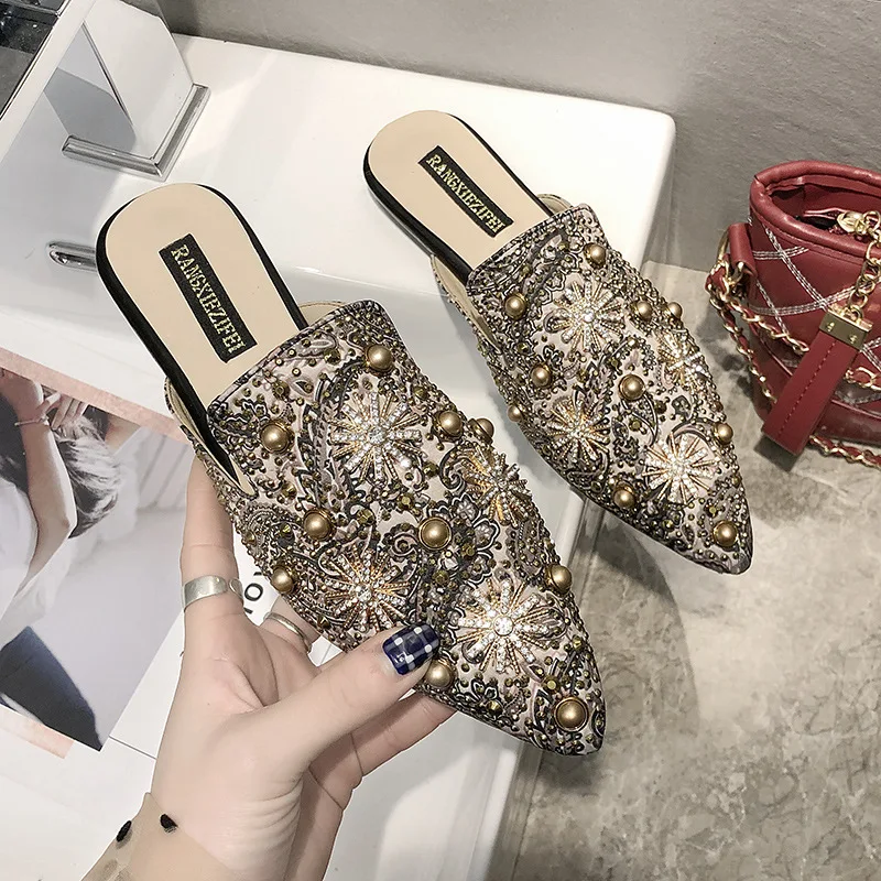 OLOMM luksusa zīmolu sieviešu kurpes 2019 vasaras norādīja rasas slip ar neslīdošu dāmas kurpes sieviešu dzīvoklis kurpes chaussures femme modes