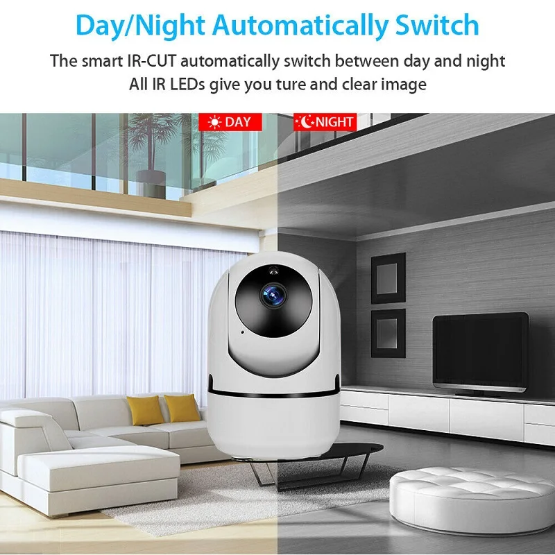 Mini baby monitor IP kamera HD 1080p iekštelpu mājas automātiskā izsekošanas bezvadu Wifi kamera drošības uzraudzība divus audio kameras