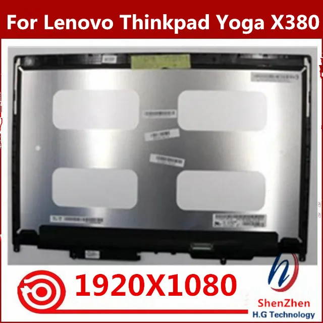 LCD Montāža Lenovo Thinkpad X380 jogas Klēpjdatoru Touch Screen +Rāmis FHD 1920*1080 IPS 30pin FRU 02DA168 02DA170 02HM040