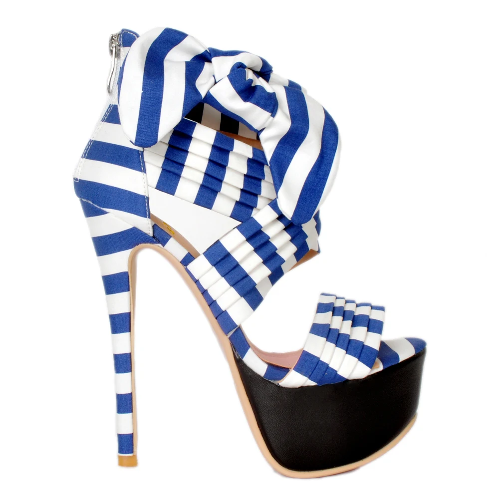 Sākotnējais Nodoms Super Elegants Sieviešu Sandales Krāšņs Atvērtu Purngalu Modes Plānas Papēžiem Sandales Zilā Krāsā Kurpes Sieviete Plus Lieluma 4-20