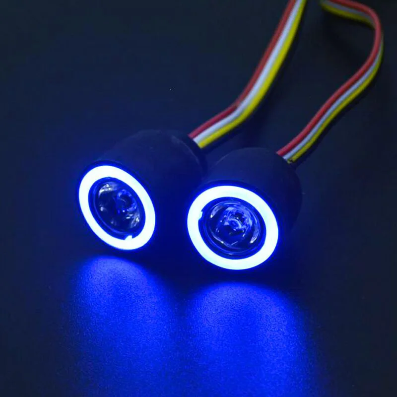 Universālā Angel Eye Krāsains LED Gaismas Lukturu par 1/10 RC Rock Kāpurķēžu Aksiālie SCX10 D90 Jeep Wrangler virsbūvi
