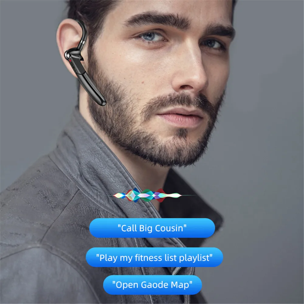 Bezvadu Bluetooth Austiņas Brīvroku sistēma HIFI pirkstu Nospiedumu Touch Karājas Ausīs Austiņas iPhone Xiaomi Ūdensizturīgs pie Auss liekamā daļa