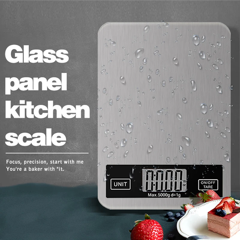 Virtuves Mēroga Nerūsējošā Tērauda Svēršanas Mēroga Pārtikas Diētu Pasta Atlikumu Mērīšanas Līdzeklis LCD Elektroniskie Svari