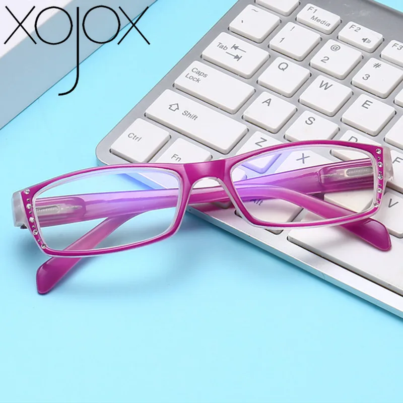 XojoX Laukumā Lasīšanas Brilles Sievietēm Retro Imitācija Dimants Glāzes Lasītājs +1.0 +1.5 +2.0 +2.5 +3.0 +3.5 +4.0 Dioptrijas