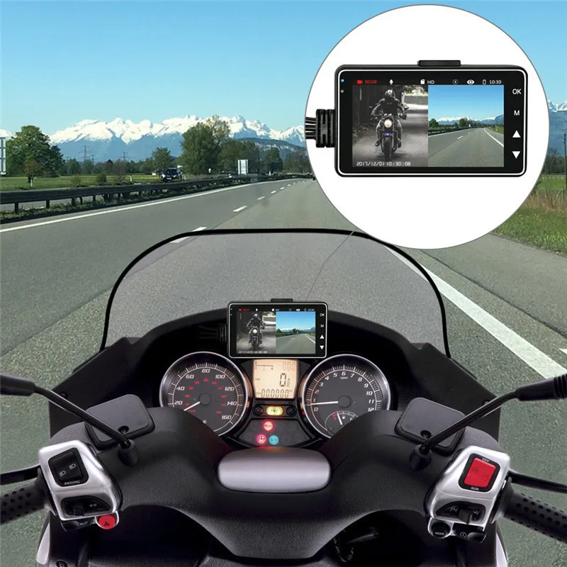 Kameras DVR Mehānisko Dash Cam ar Īpašām Divējādu Priekšā, Aizmugurē Ieraksti Motociklu Elektronika KY-MT18