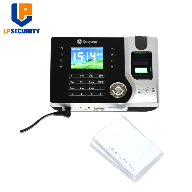 LPSECURITY A-C071 Biometrisko pirkstu Nospiedumu Laika Pulkstenis Ierakstītājs Apmeklējumu Darbinieku Elektronisko Perforators Lasītājs Y 20PCS ID kartes