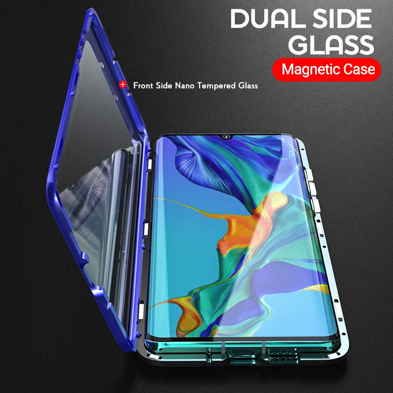 360 Magnētisko Case For Samsung Galaxy Note 20, Ņemiet vērā, 10 Plus S20 Ultra FE A51 A71 A50 A30 S9 S10 S8 A81 Divkāršu Rūdīta Stikla Vāks