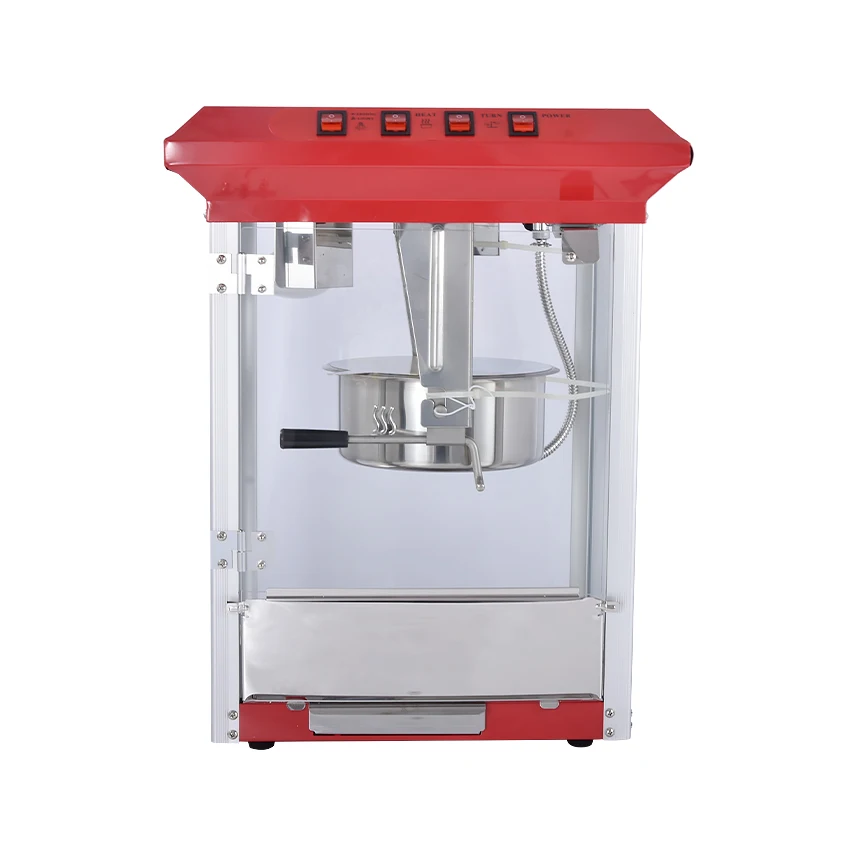 Elektriskā Popkorna Mašīna Tirdzniecības Automātiska Karstā Eļļā Popcorn Maker Nerūsējošā Tērauda Non-stick Katls Popkorns Pieņemšanas Machine110/220V
