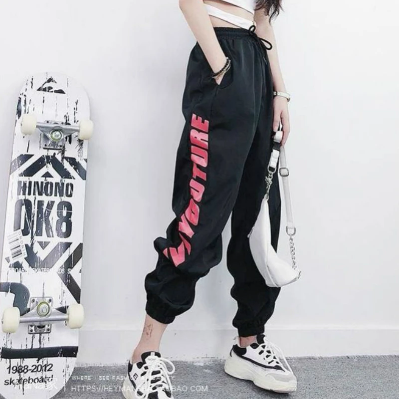 Gadījuma Bikses Sieviešu Vasaras Harēma Zaudēt Unisex korejiešu Stilā, BF Streetwear Ins Viss atbilstu Atpūtas Atdzist Hip-hop Slim Meitenes Moderns Jaunas