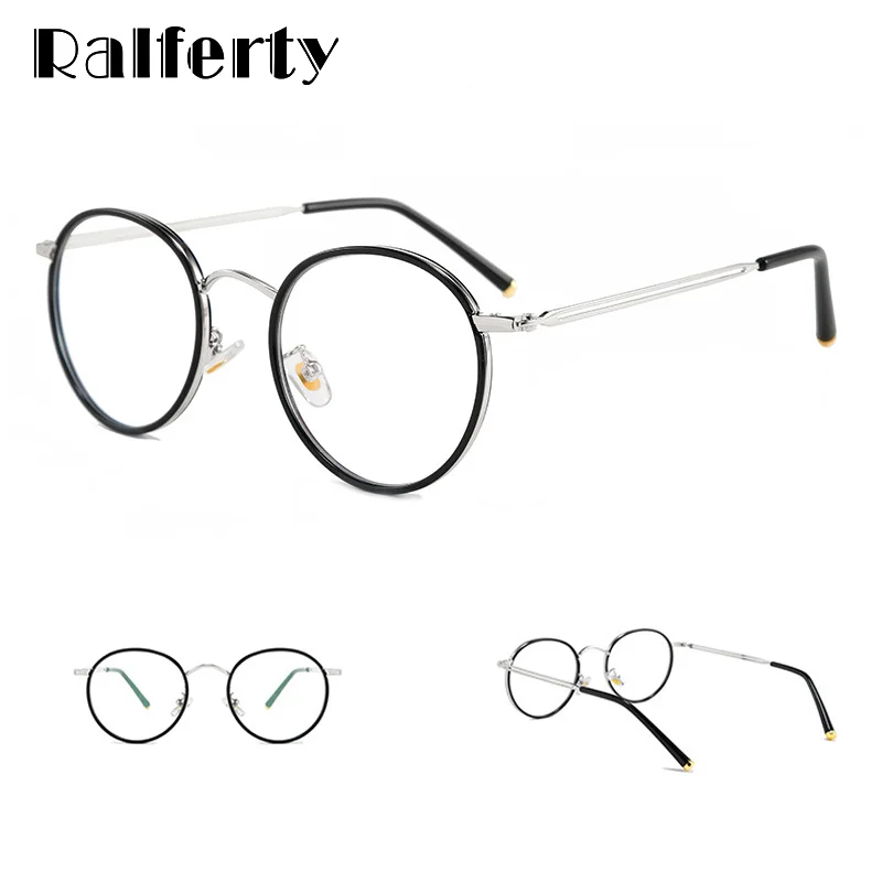 Ralferty Kvalitātes Apaļas Brilles Sieviešu Sieviešu Briļļu Rāmis Nulles Nav Dioptriju Pakāpes Brilles Dāmas Brilles Glases D16038