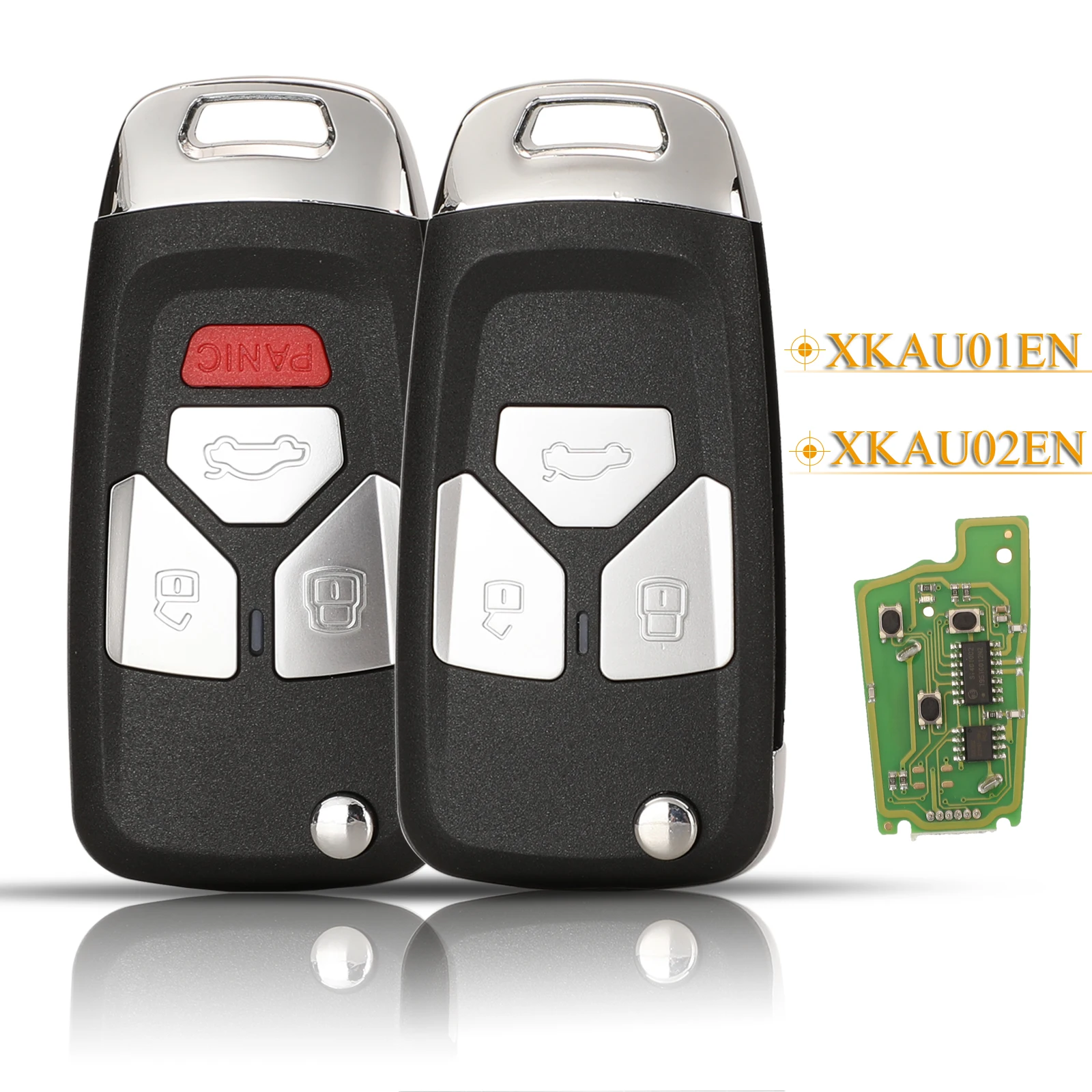 Kutery 3/4 Pogas Universālā Tālvadības pults Auto Atslēgu Xhorse Vvdi Audi Tips 1 Fob XKAU01EN / XKAU02EN