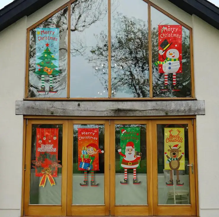 Ziemassvētku Veranda Durvju Banner Karājas Rotājumu Ziemassvētku rotājums Mājās Ziemassvētki 