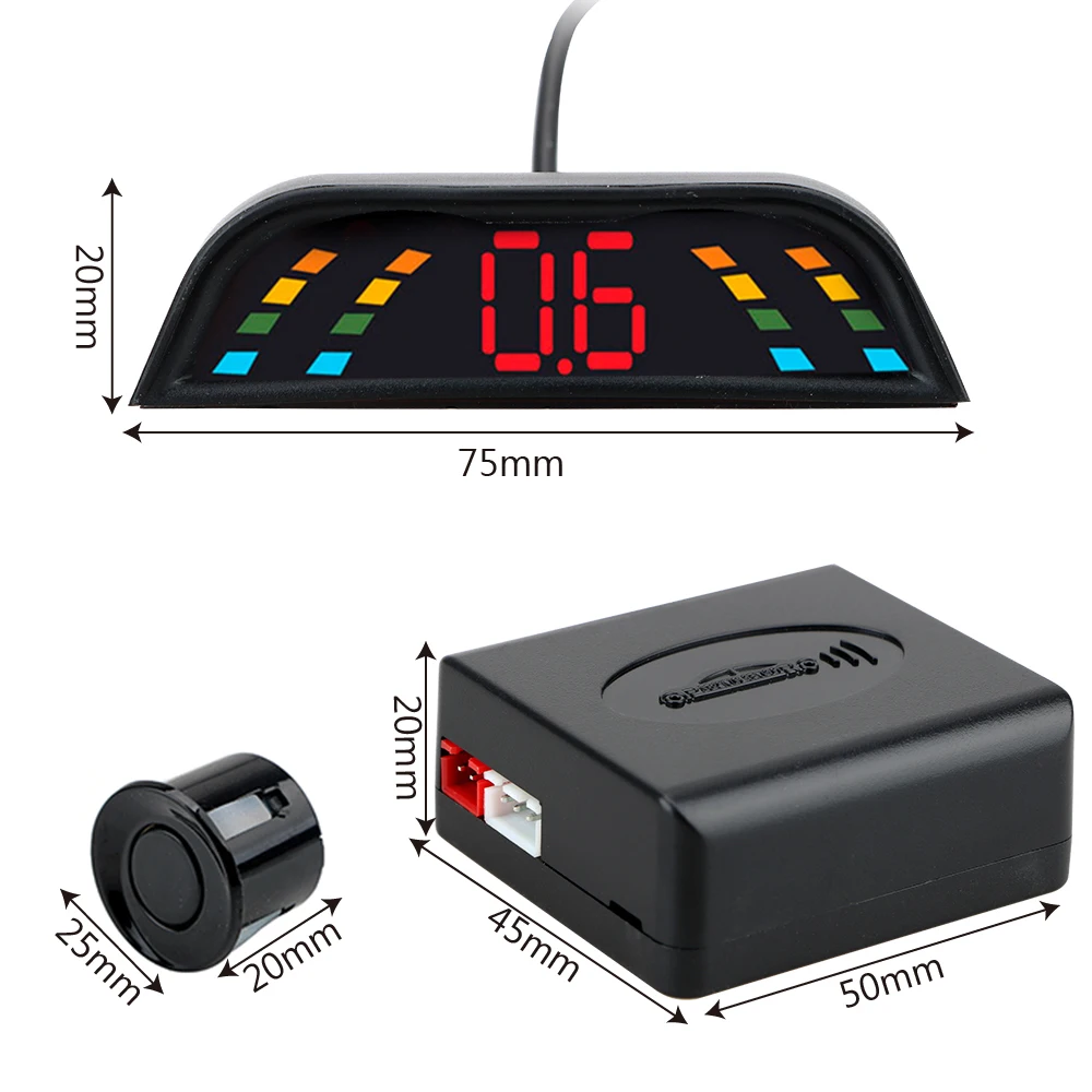 Auto LED Parkošanās Sensors Apgaismojums Displeja Auto Parktronic Radara Uzrauga Detektoru Sistēma Reversā Backup Ar 4 Sensoriem, Universāls