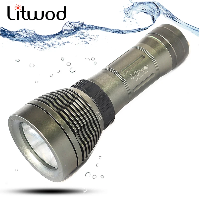 LED Niršanas Lukturīti XML T6 Zemūdens IPx8 Ūdensdrošs kabatas lukturītis 5000LM niršanas Lāpu niršanas gaismas lanterna Peldēšanai gaismas