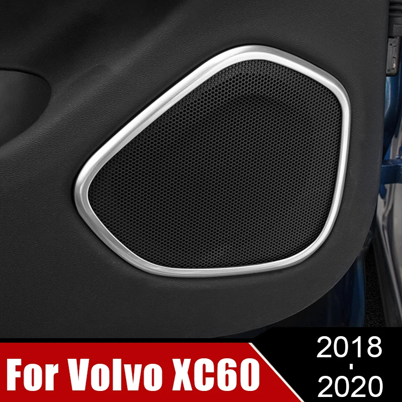 4gab Nerūsējošā Tērauda Automašīnas Durvis Stereo Skaļruņu Audio Skaņas Rāmis Gredzenu, Vāku Apdare Piederumi Volvo XC60 2018 2019 2020