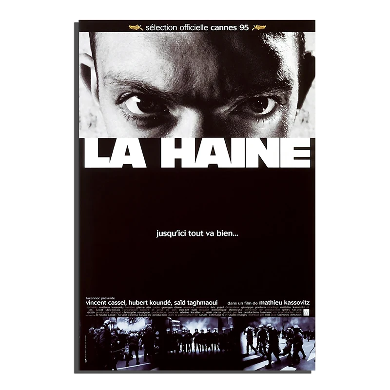 La haine (1995) Vintage filmas plakāts, 24x36 collu 001