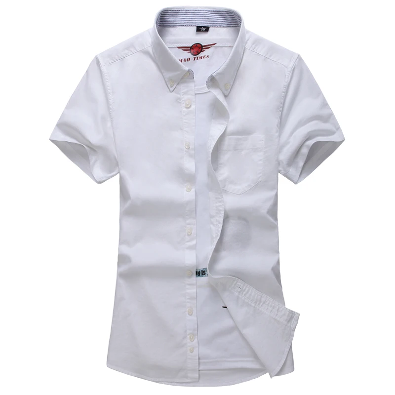 VROKINO pavisam Jauns vasaras 2021. gada Vasaras vīriešu īsām piedurknēm krekls Tīru krāsu profesionāla biznesa vīriešiem's kokvilnas krekls
