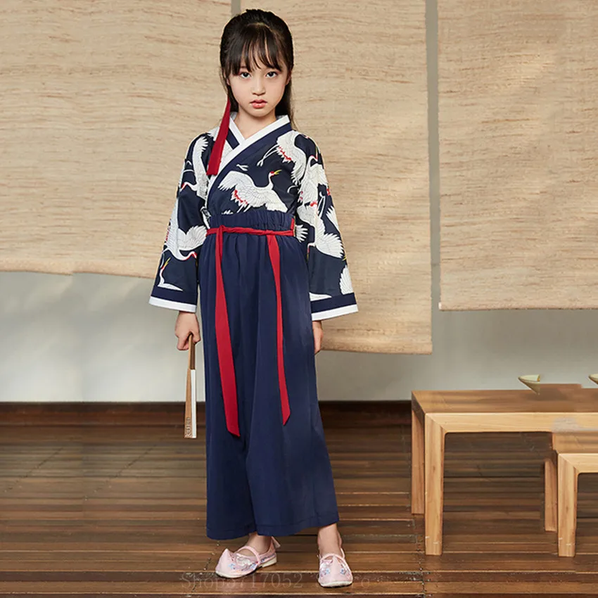 Japāņu Tradicionālajā Tērpā Bērniem Kimono Celtņa Haori Vintage Samurai Meitene Austrumu Top Bikses Zēns Bērniem Yukata Āzijas Apģērbu