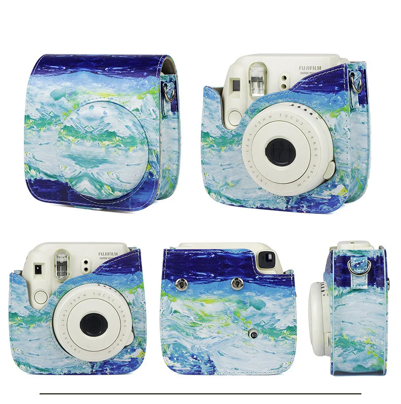 JAUNU Fujifilm Instax Mini 9 Fotokameras soma Soma, PU Ādas Vāks ar Plecu Siksnu Instax Mini 9 8 8+ Instant Filmu Kamerām Gadījumā