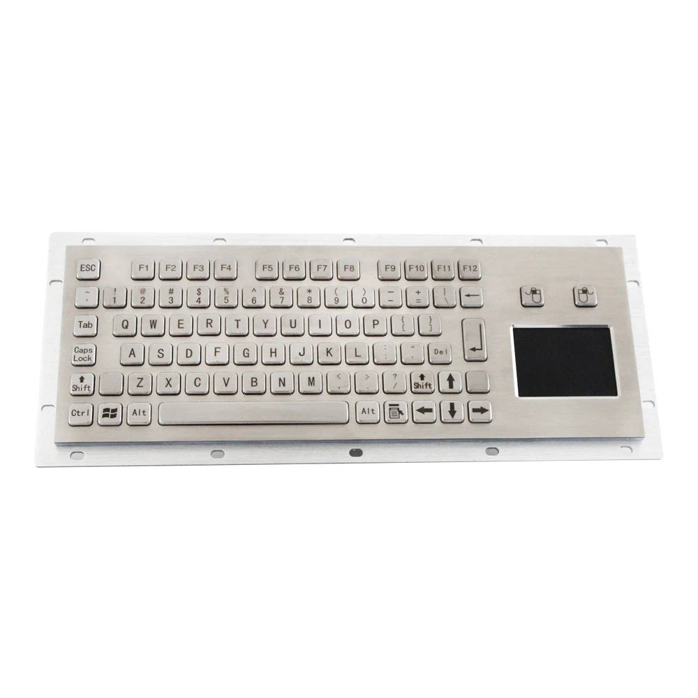 Kioska touchpad mini usb tastatūra ar skārienpaliktni rūpniecības klaviatūras vadu klaviatūra ar medicīnas tastatūru metāla skārienpaliktnis 81keys