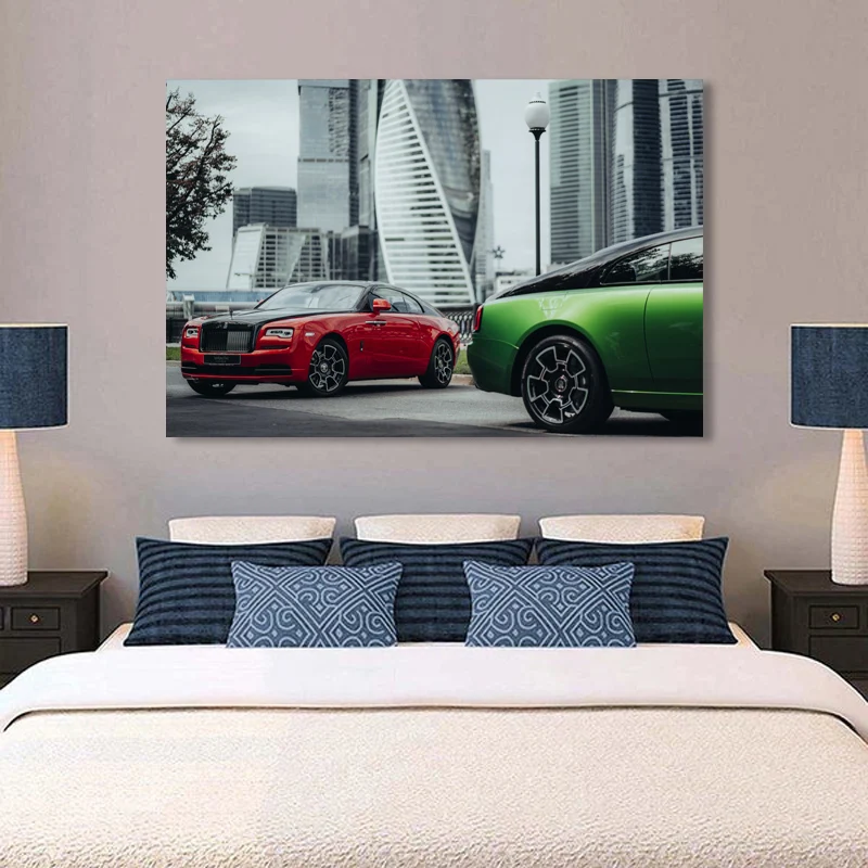 Mājas Dekori Hd Izdrukas Krāsošana Attēlu, Sienu Mākslas Moduļu Audekls Mūsdienu Rolls Royce Wraith Luksusa Transportlīdzekļa Plakāts Dzīvojamā Istaba