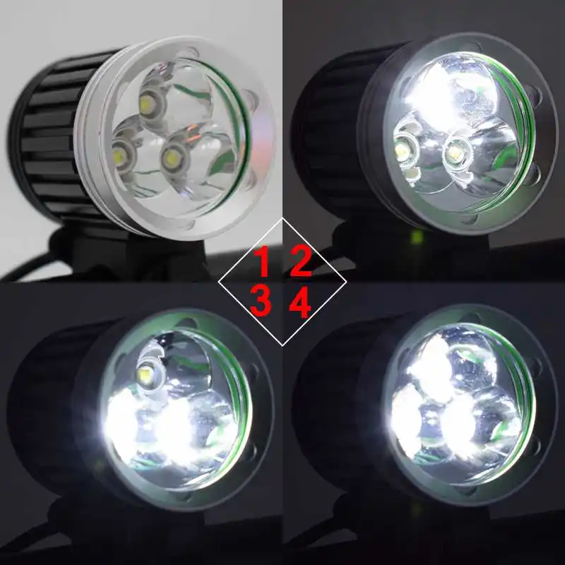 Ūdensizturīgs 3*T6 LED Lukturu Velosipēda Priekšējo lukturu 4000lm 3 Režīmi Kalnu Velosipēds Gaismas Izjādes Riteņbraukšana Galvas Lampas+ 9600mAh akumulators