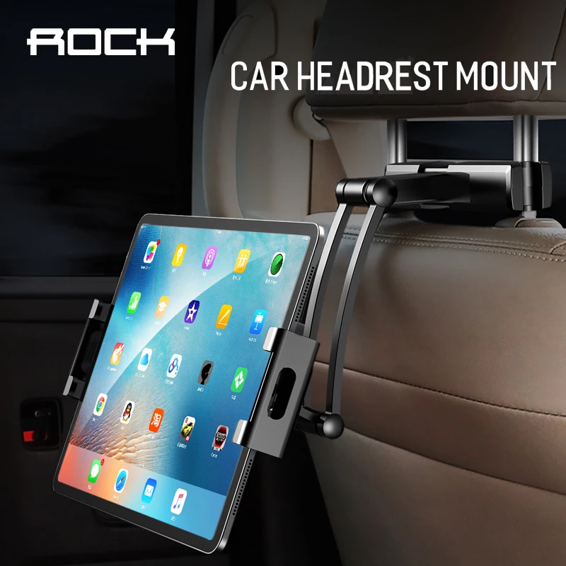 Rock Turētājs Planšetdatoriem Auto 360 Automašīnas Aizmugurējā Sēdekļa Pagalvi Montāžas Turētājs Planšetdatora Vispārējo Elastīgus Ipad Xiaomi Samsung