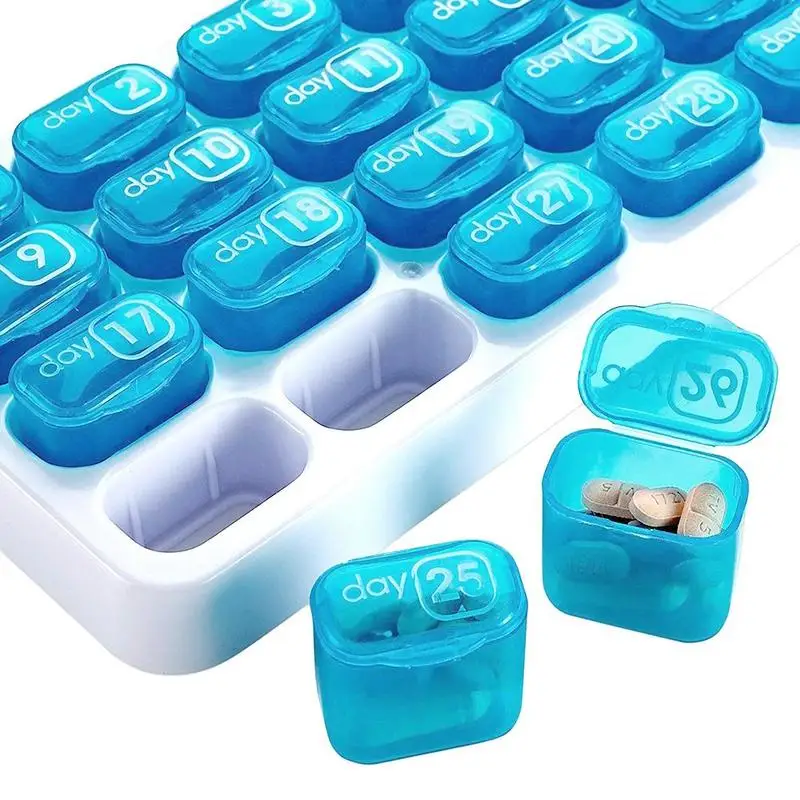 31 Dienu Mēnesī Pill Organizer Tablete Pillbox Turētājs Tvertnes Gadījumā, Medikamentu Uzglabāšanas Organizators F3J9