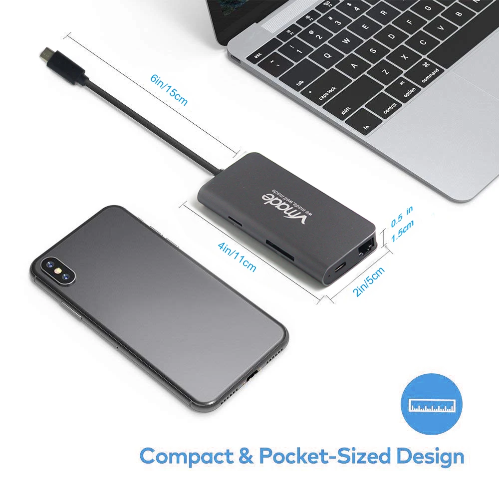 Vmade 8-in-1 Moble tālruņa Adapteris 8 in 1 USB C C Tips SD/TF Card Reader Adapteris Huawei, Samsung Mobilo Tālruni, OTG Adapteri