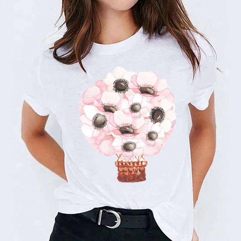 T-krekli, Tops Sievietēm, Ziedu Saulespuķu Patīk Modes 90s Drukāšana, Drukāšanas Lady Sieviešu Grafiskais T Krekls Dāmas Sieviešu Tee T-Krekls