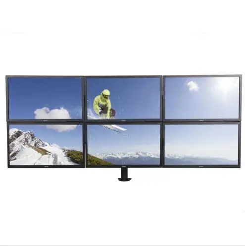 NBSILENCE Darbvirsmas Sešas Smagās LCD Rokas Monitora Stiprinājums Stand Regulējams 6 Ekrāni piemērots 10